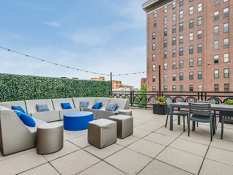 Rooftop deck with lounge area