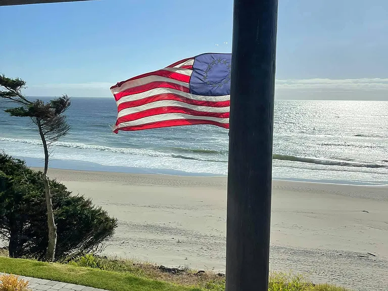 View from covered hot tub