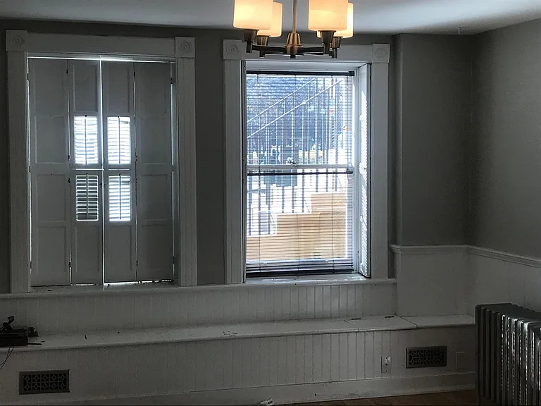 Living Room Windows with Original Shutters
