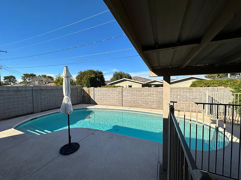 Completely remodeled pool with new PebbleTec surface