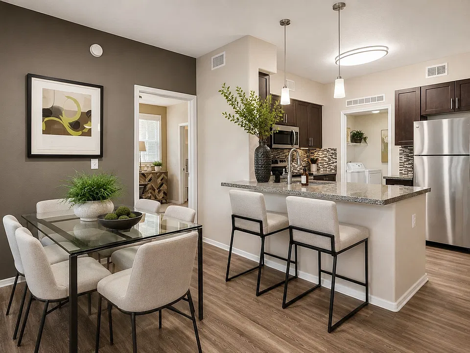 Step into modern elegance at Highland Groves at Morrison Ranch. This beautifully designed kitchen and dining area offer both style and functionality, ideal for your daily living. Explore your future home today!