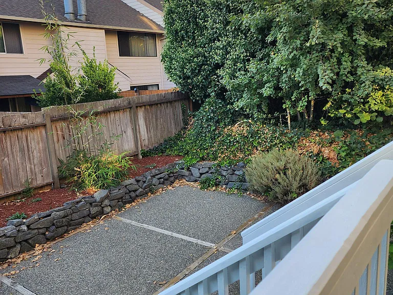 Fully fenced in, private use backyard