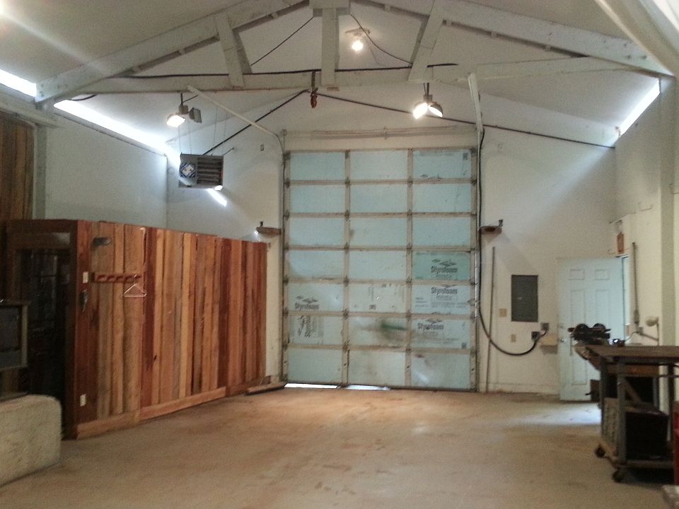 Inside shop building