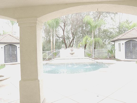 Rear yard looking north at cabanas