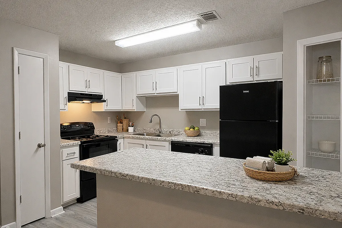 Overlook Gardens Kitchen Staged - Overlook Gardens Apartments