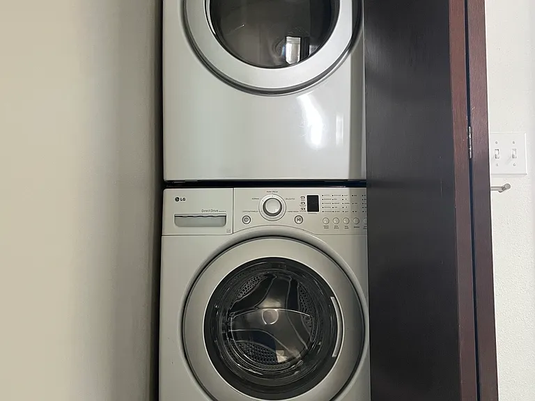 Convenient washer and dryer on third floor with bedrooms.