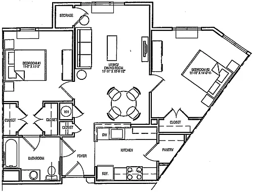 Floor plan 2 Bedroom