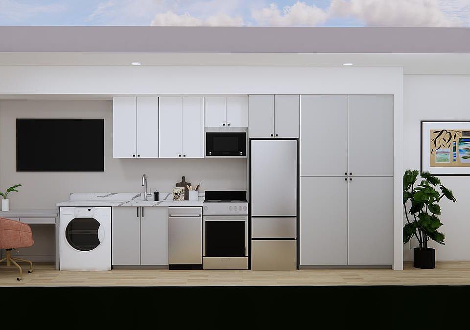 Stylish Interiors with In-Home Washer and Dryer