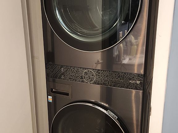 In unit washer/dryer with steam