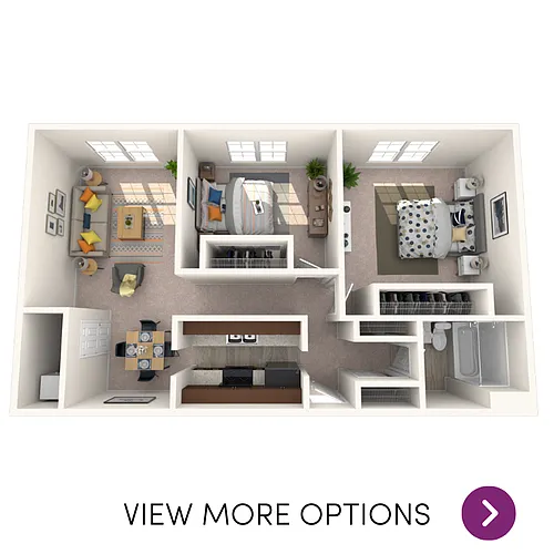 Floor plan 2 Bedroom 1 Bath