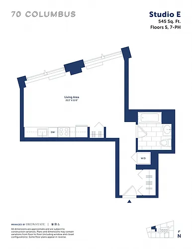 Floor plan Studio E