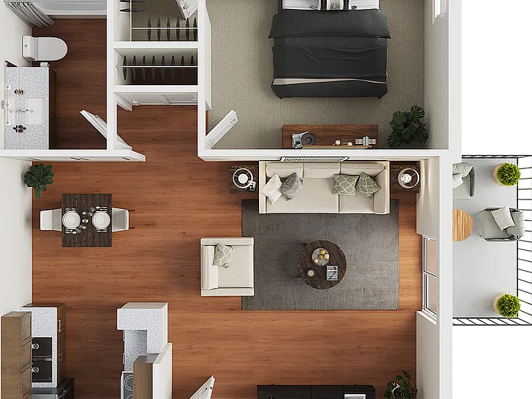 1 BR x 1 BA - C Floorplan - Classic 1 BR x 1 BA - C Floorplan - Classic
