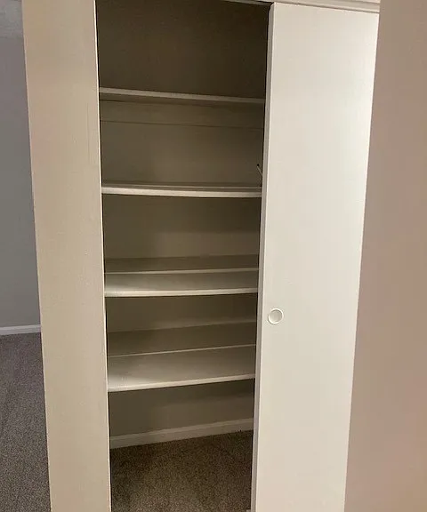 One of the many closets in this unit