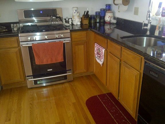 New hardwood floors in kitchen