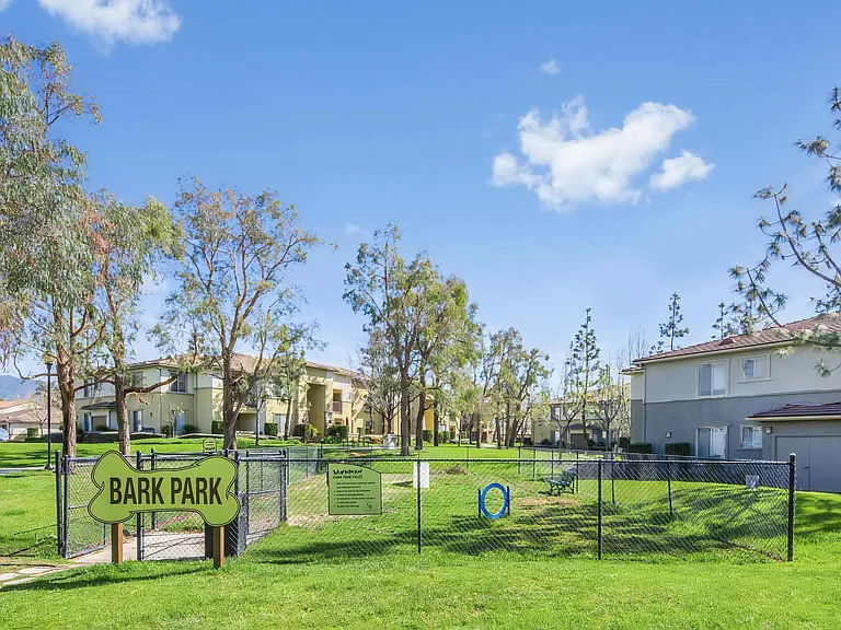 Private Pet Park with Play Stations, Comfort Areas, and Bench Seating