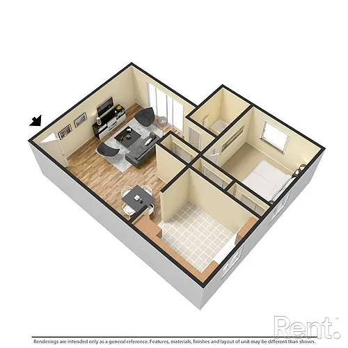 Floor plan 1 bedroom