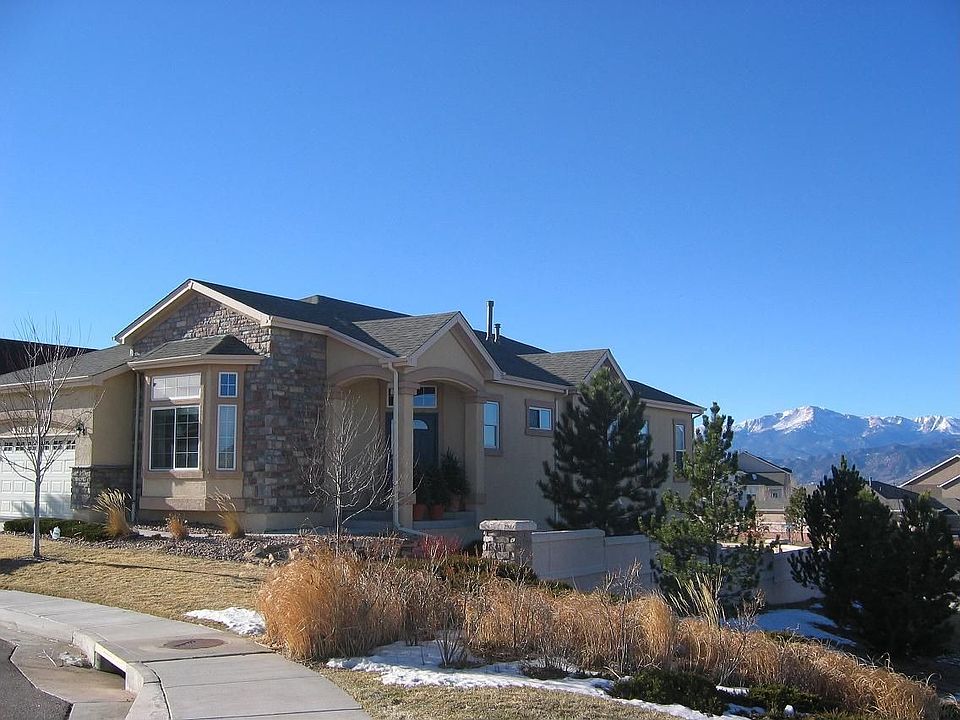 Front of house w/Pikes Peak View