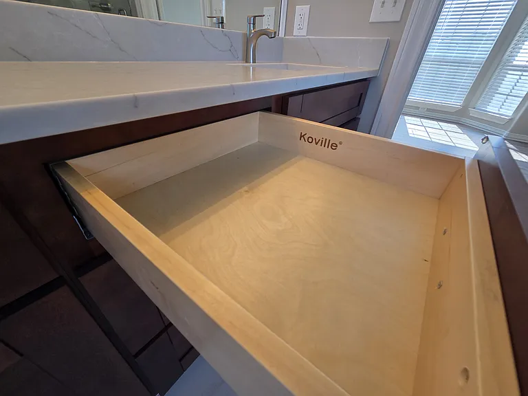 Premium vanities throughout the house