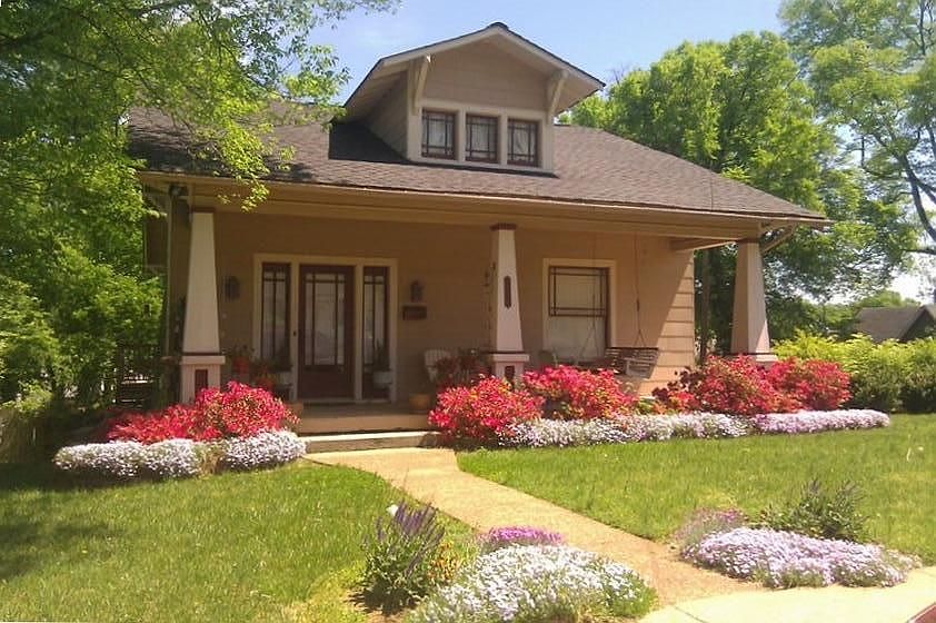 Front of house in Spring