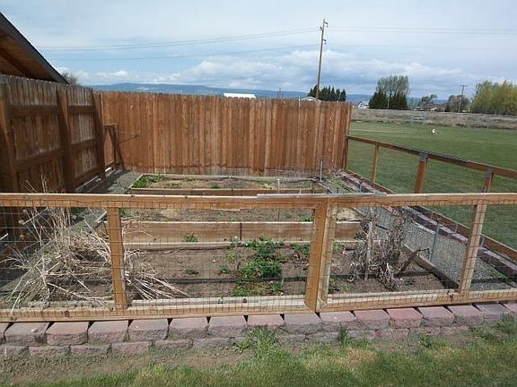 Fenced garden area
