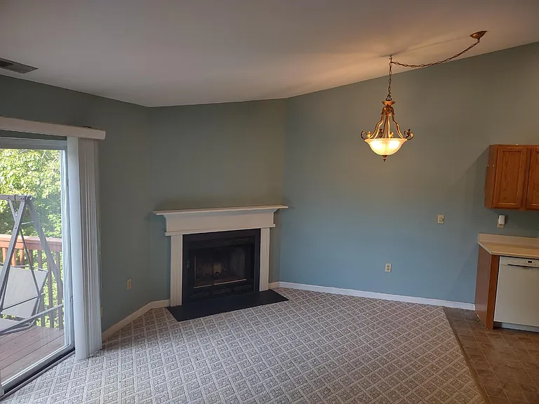 Working wood fireplace.