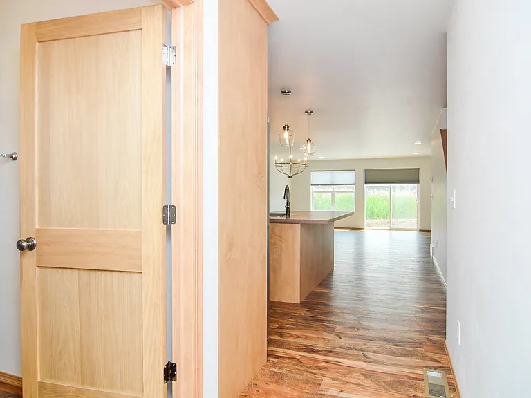 First Floor Entrance into Kitchen Dinette and Living