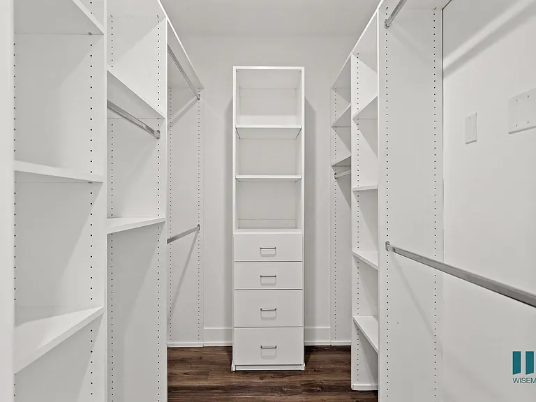 Walk-In Closet with Built-In Organizers