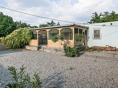 large, shaded back porch