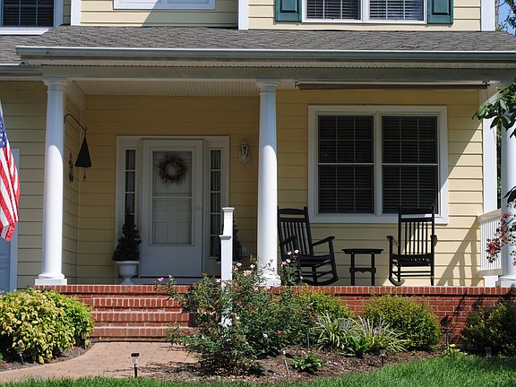 Brick porch, Hardiplank