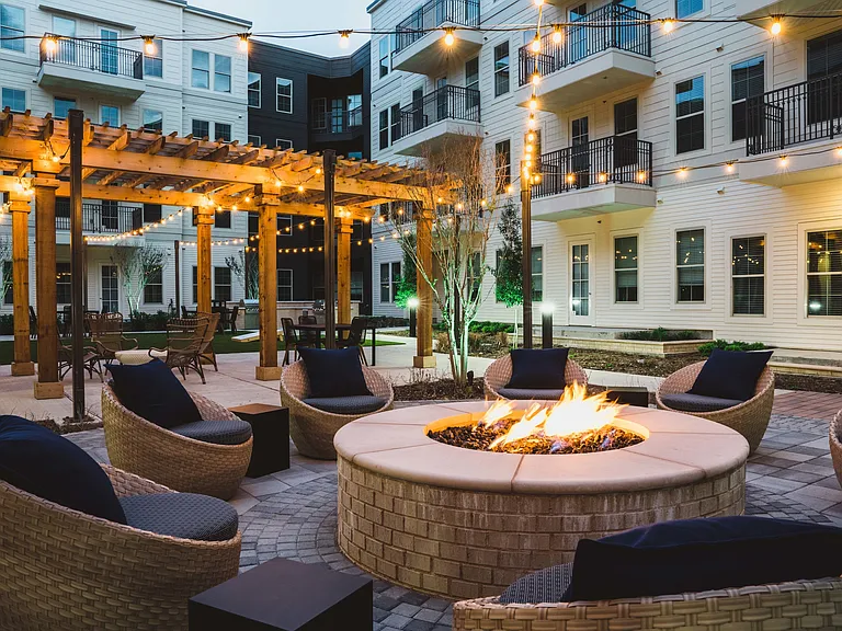 Fire pit with lounge seating