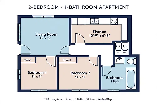 Floor plan two bedrooms 7 one bathroom