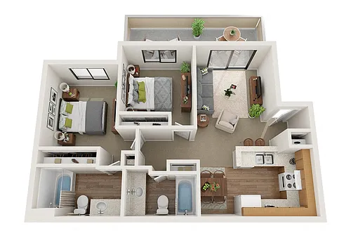 Floor plan 2X2