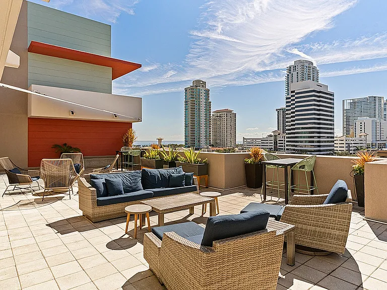 Rooftop Lounge at Cottonwood Bayview in Downtown St Pete