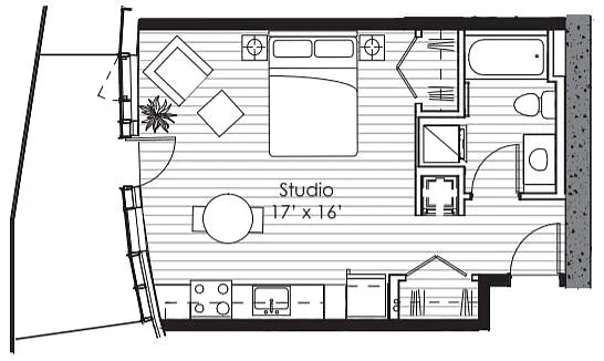 Floor plan Studio H