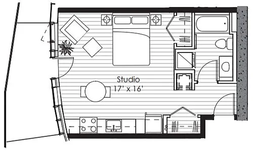 Floor plan Studio H