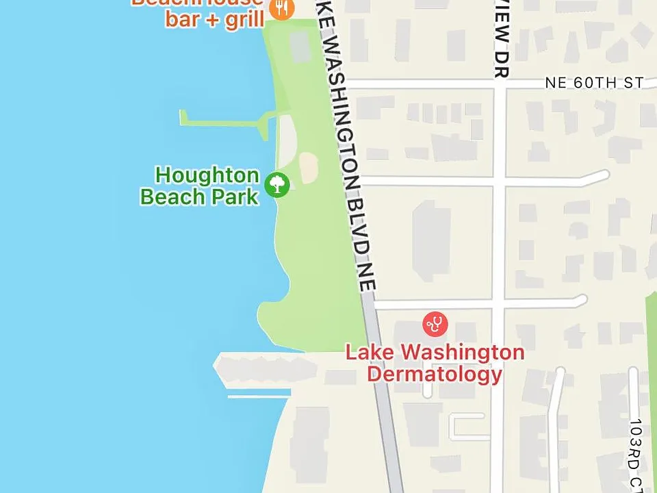 Approximately 1/4 mile north of Carillon Point, by Lake WA Blvd, and 63rd Street.