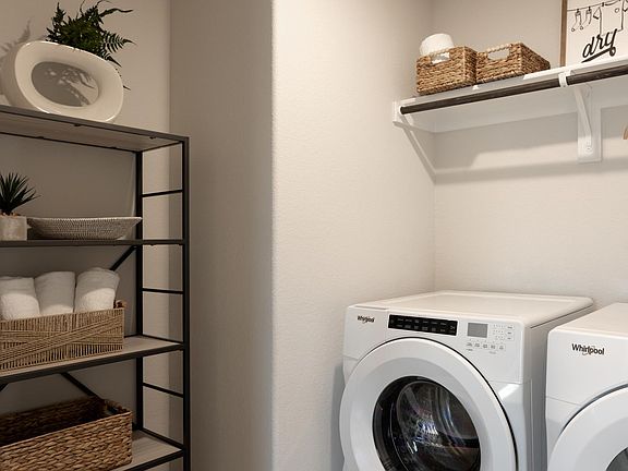 Spacious laundry room in the Camden floorplan