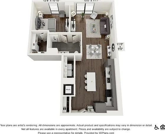 A23 | 1 bed 1 bath | 880 sq ft A23 | 1 bed 1 bath | 880 sq ft
