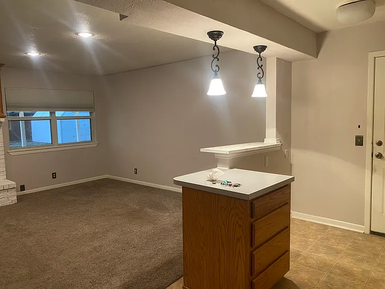 FR and kitchen island