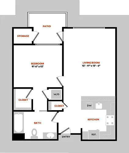 Floor plan Plan 1E