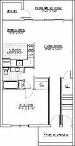 Floor plan Klockner Woods- 1 Bed 1 Bath