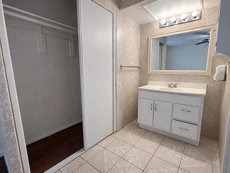 Master bedroom closet and bathroom.
