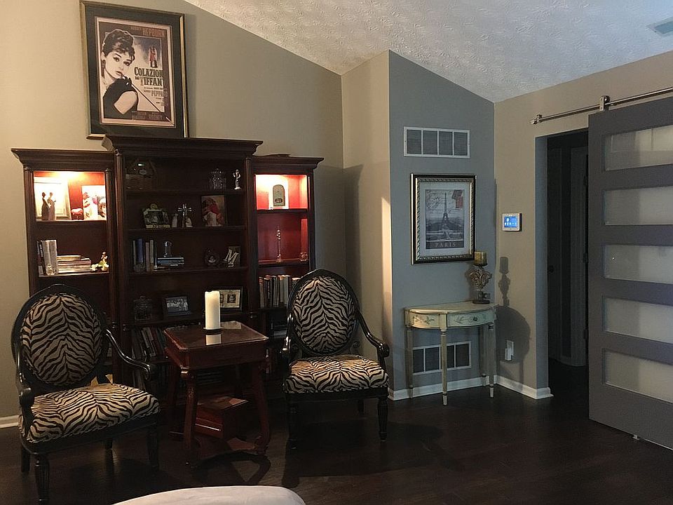 Great Room with barn door