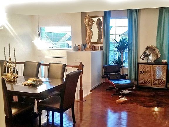 Open floor plan with hardwoods