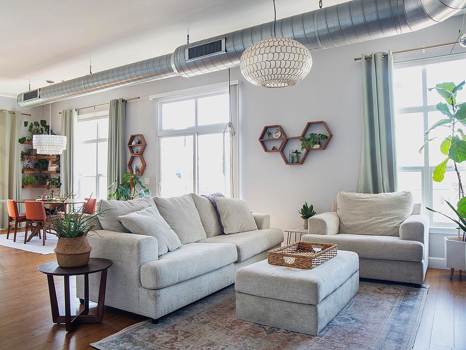 Bright and open main living space.