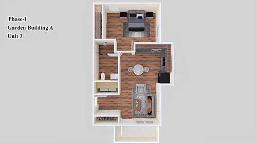 Floor plan One Bedroom Garden