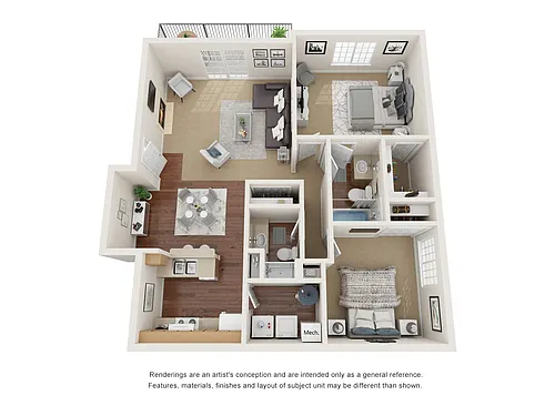 Floor plan 2Bed 1.75Bath