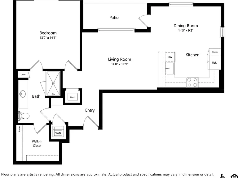 1x1L | 1x1 | 955 sq ft 1x1L | 1x1 | 955 sq ft