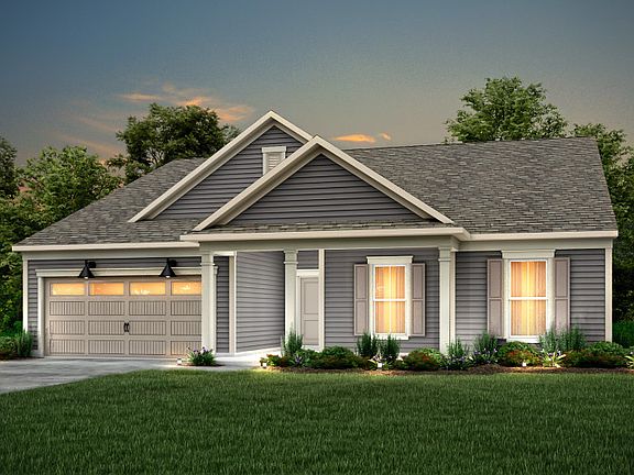Amberwood Exterior 51 features siding, covered front sitting porch and 2 car garage