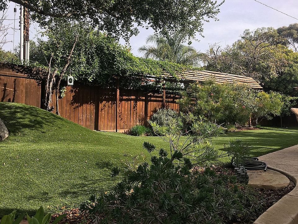 Backyard with playing hill